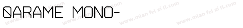 0Arame Mono字体转换